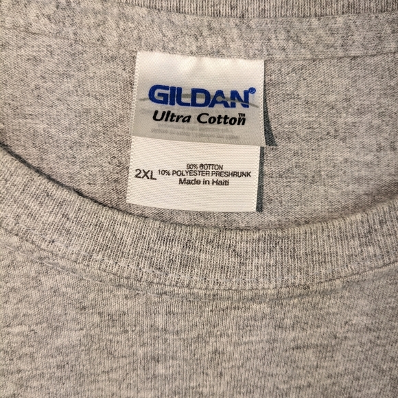 Gildan Crestliner Logo Men's T-shirt Gray 2XL - Picture 4 of 9